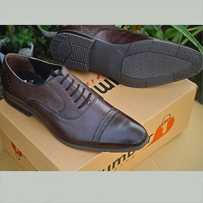RoyalStride Black Formal Derby Shoes