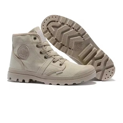 High-Top Ankle Boots for Men Breathable Canvas Lace-Up Outdoor Walking Shoes