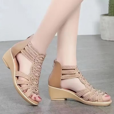 Stylish Gladiator Wedge Sandals for Women Casual Summer Peep Toe Platform Shoes